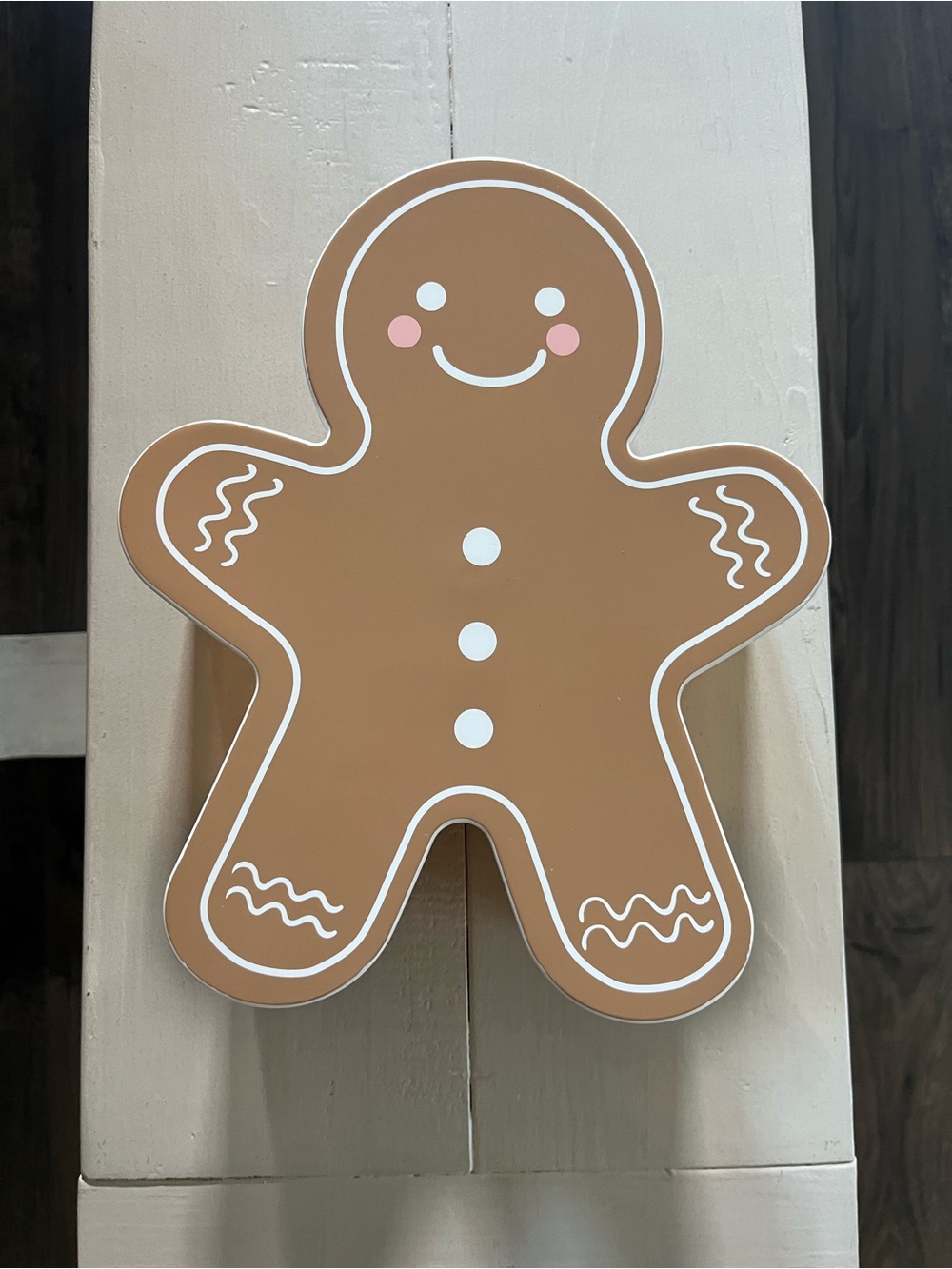 Gingerbread Man Holiday cookie bin - Unbranded